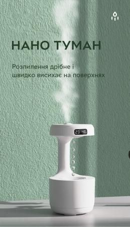 Нічник Фонтан з годинником AntiGravity Humidifier 8017 фото