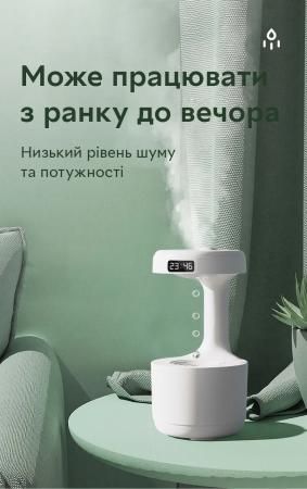 Нічник Фонтан з годинником AntiGravity Humidifier 8017 фото