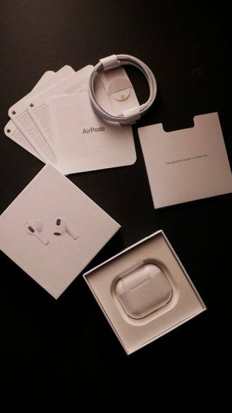 Навушники AirPods 3 (Копія 1:1) з оригінальним мікрофоном  1 фото