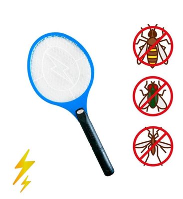 Мухобійка електрична ракетка від комах 8092 фото