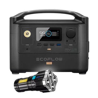 Портативная зарядная станция EcoFlow RIVER Pro (720 Wh), Электростанция для дома с фонариком ручным EcoFlow RIVER Pro с фонариком фото