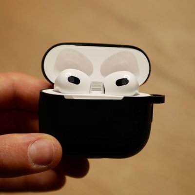 Захисний Силіконовий Чохол на AirPods 3, Чорний колір 110059-2 фото