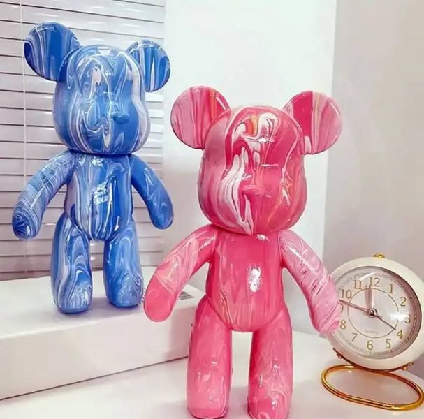 Флюїдний ведмедик DIY Creative Fluid Bear, 23см, з фарбами 3 шт. / Набір розмальовка для творчості ведмежа 8089 фото