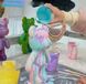 Флюїдний ведмедик DIY Creative Fluid Bear, 23см, з фарбами 3 шт. / Набір розмальовка для творчості ведмежа 8089 фото 4