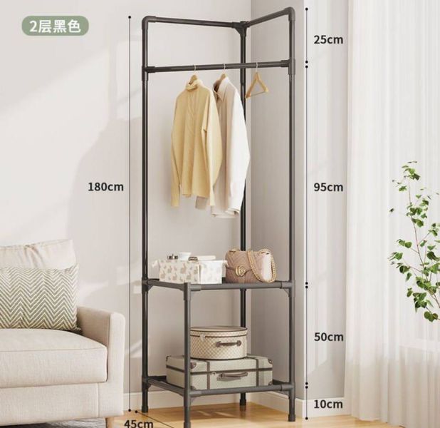 Кутова вішалка в передпокій з підставкою для взуття Corner coat rack 8090 фото